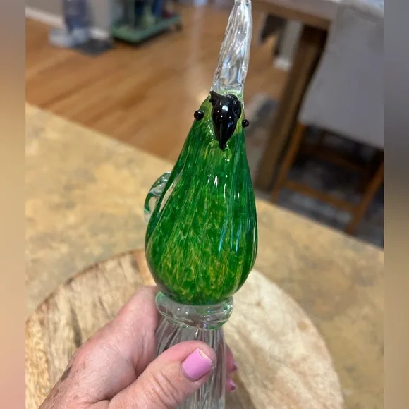 Hand Blown Murano Glass Cockatoo Heavy Art Figurine - Picture 4 of 15